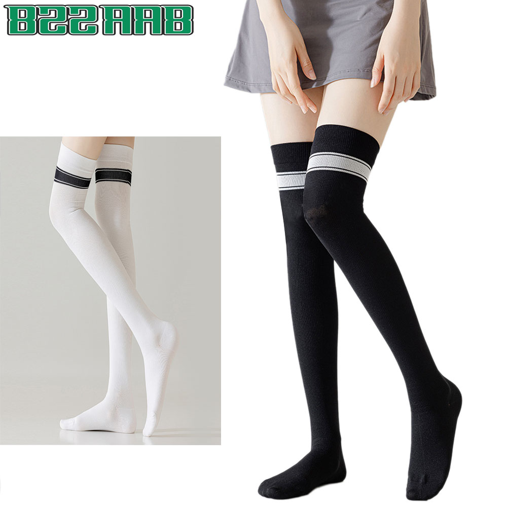 Yoga Daily Fitness - 1Pair High Thigh Socks Striped Over