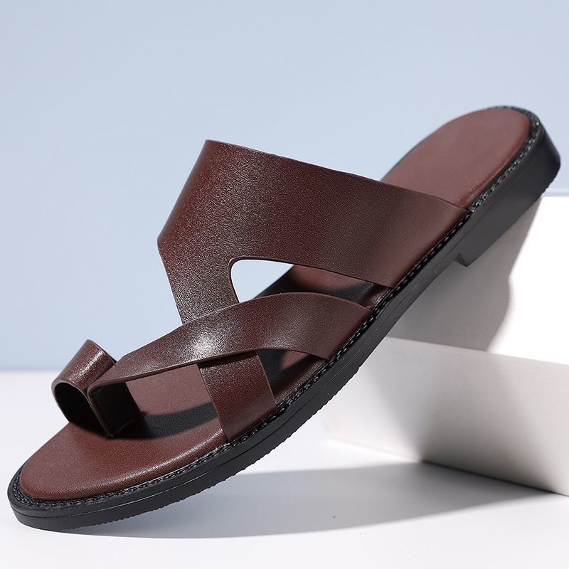 Resistance Bands - Trendy Men's Cross Strap Sandals Smooth