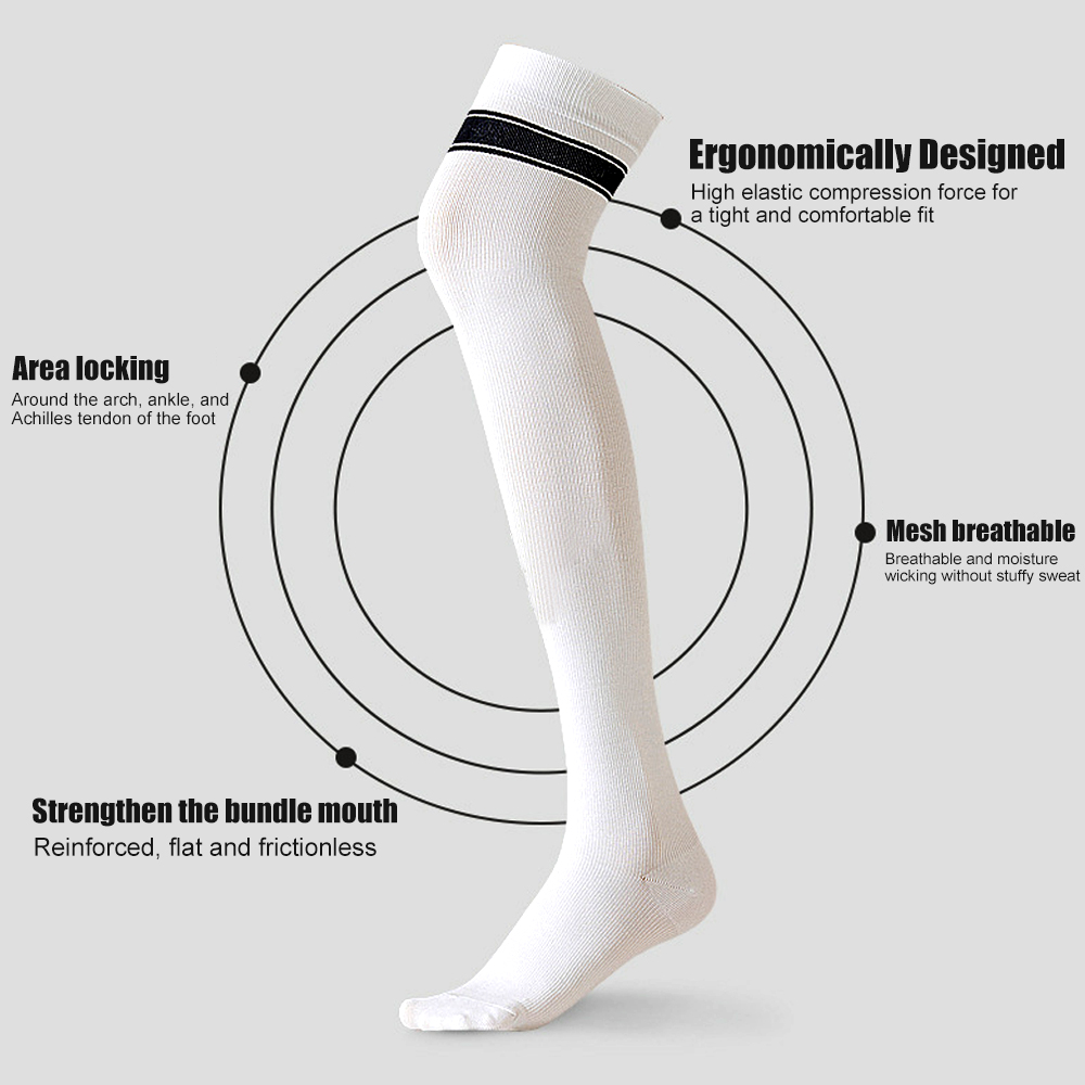 1Pair High Thigh Socks Striped - Yoga Daily Fitness recension och pris