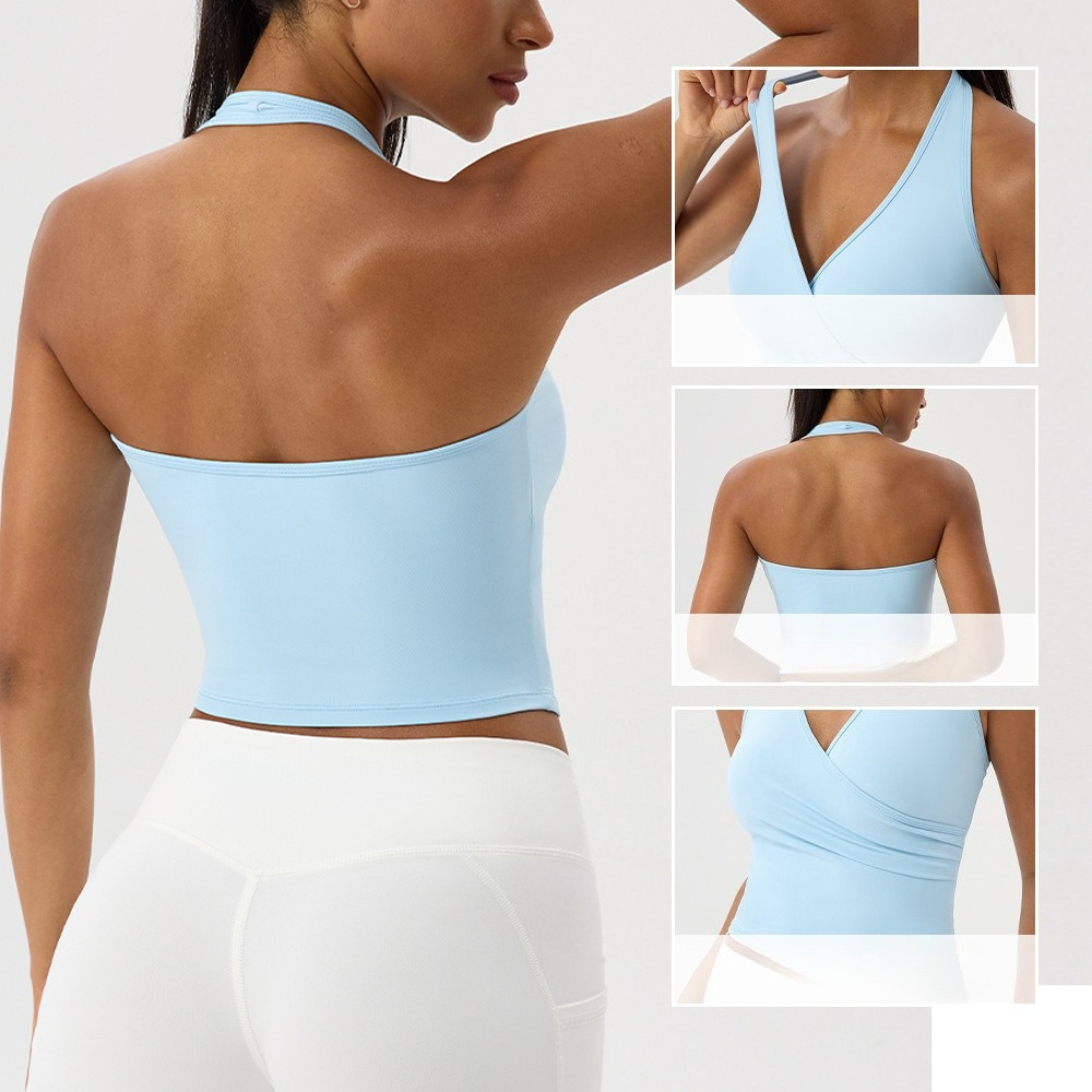 Women's Halter V Neck Yoga Tan - Yoga Và Fitness recension och pris