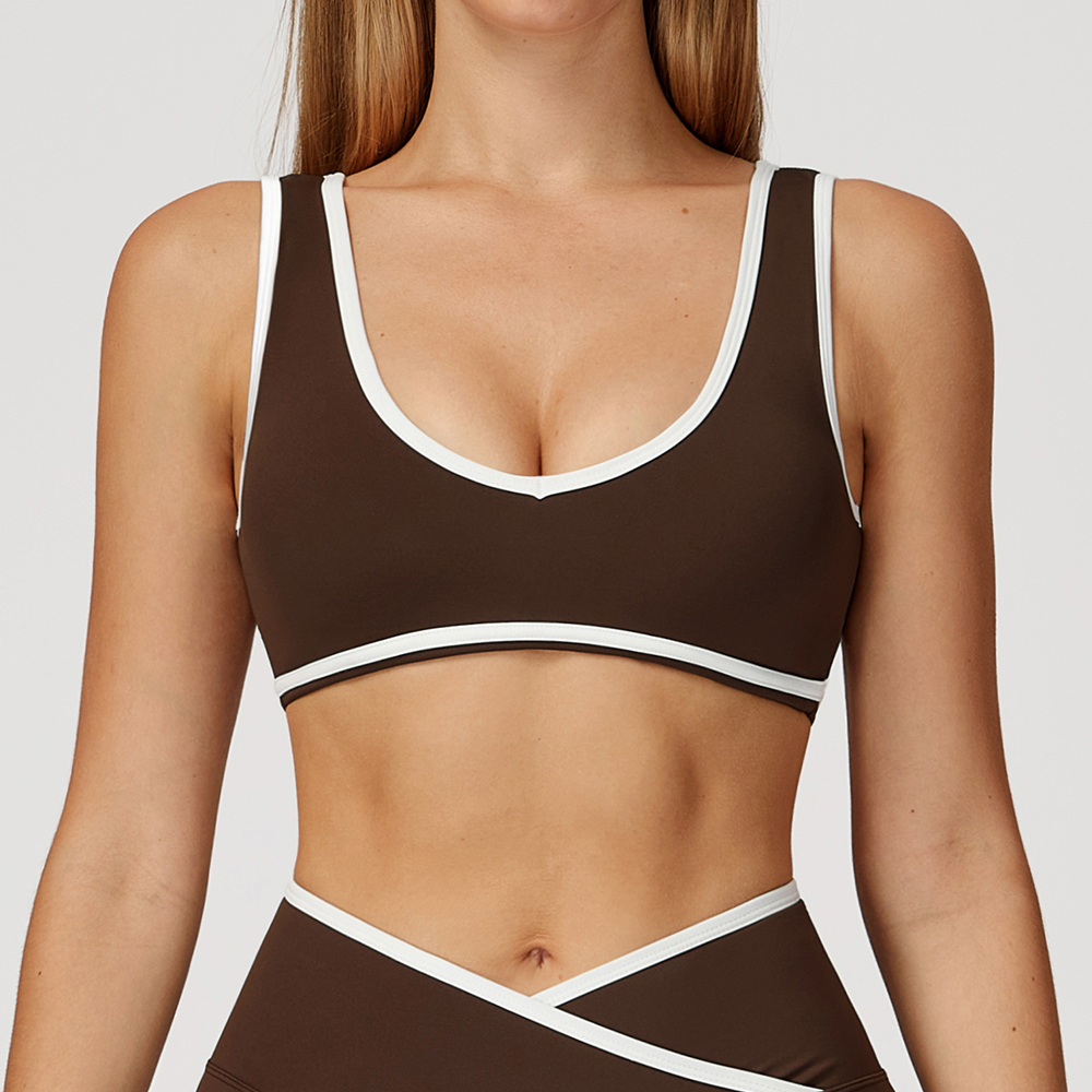 V-Neck Sports Bra Women Top Pu - Yoga Và Fitness recension och pris