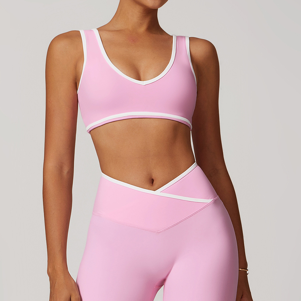 V-Neck Sports Bra Women Top Pu - Yoga Và Fitness recension och pris