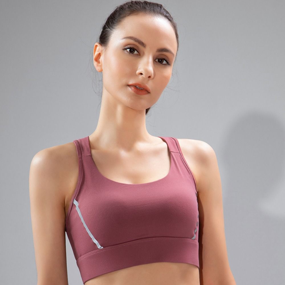 Solid Color I-shaped Sports Br - Fitness Yoga Youth recension och pris