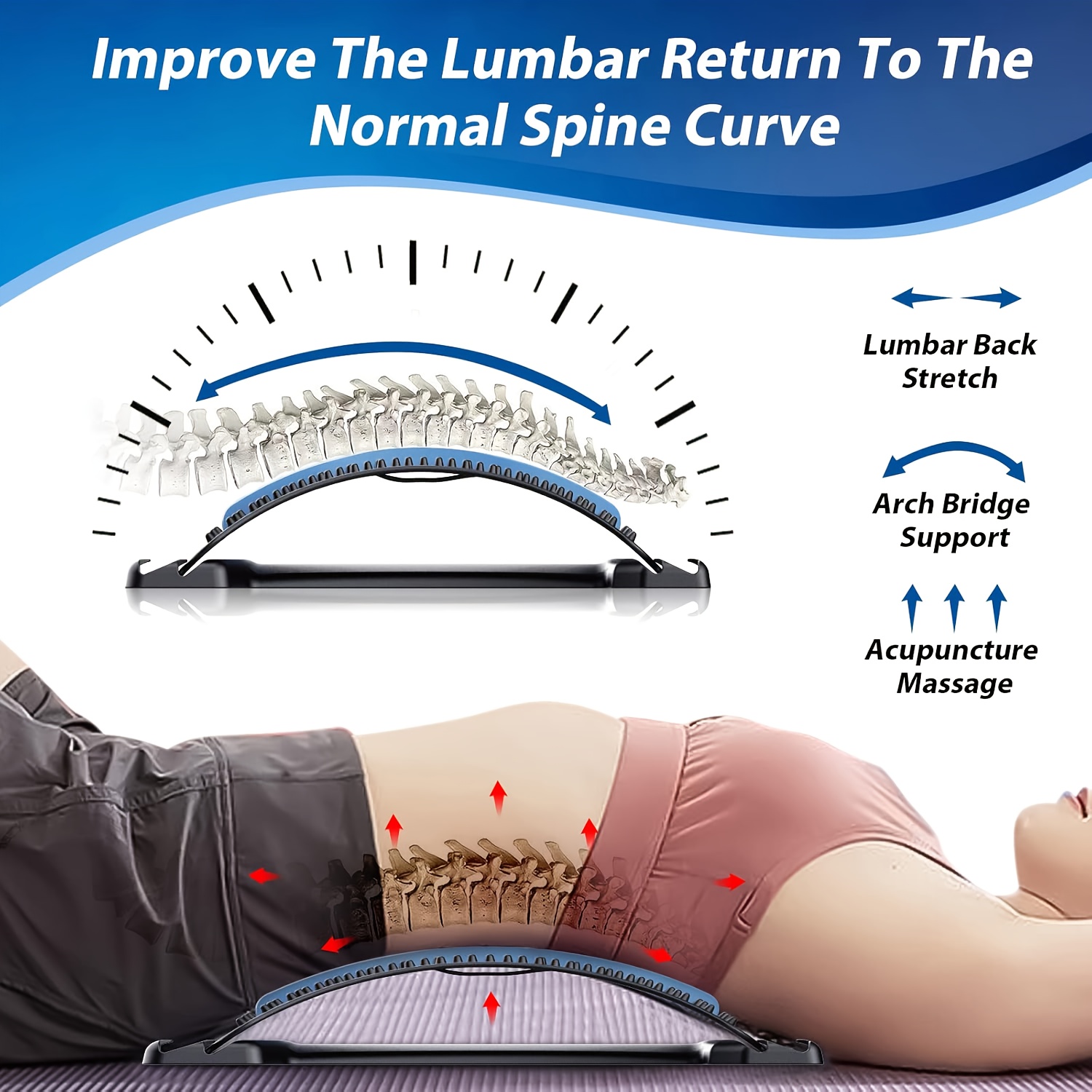 4-Level Adjustable Back Stretc - Posture Corrector Back recension och pris