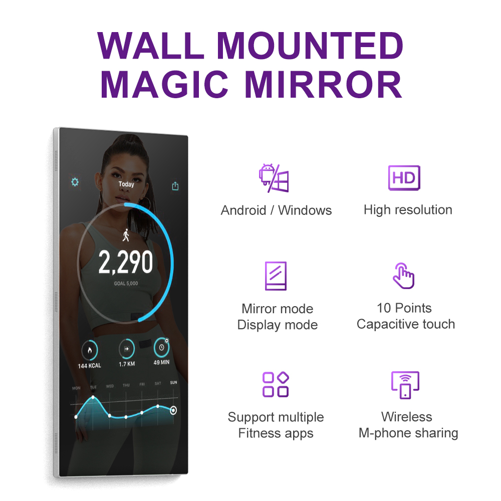 Wall Mounted Interactive Mirro - Yoga For Fitness App recension och pris
