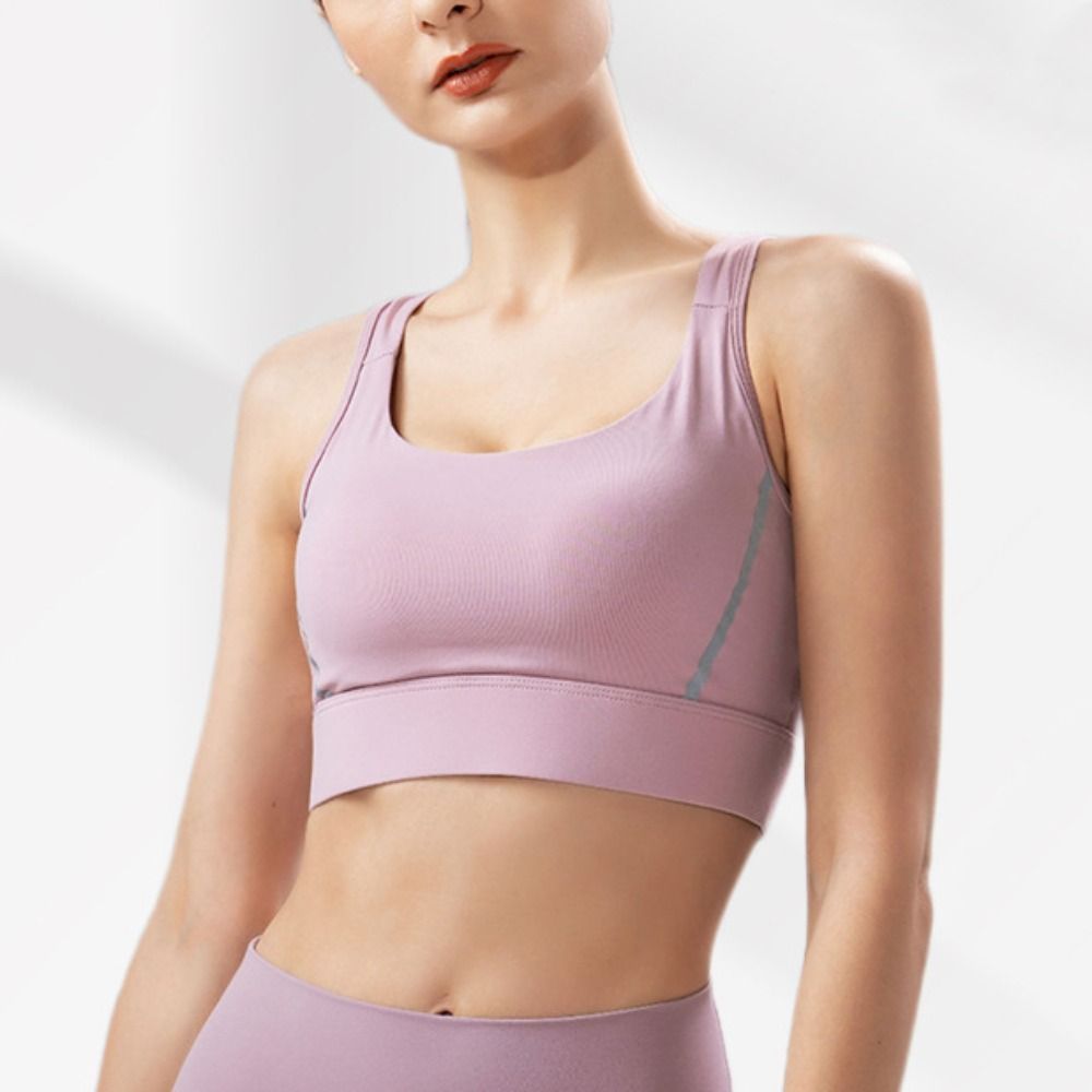 Solid Color I-shaped Sports Br - Fitness Yoga Youth recension och pris